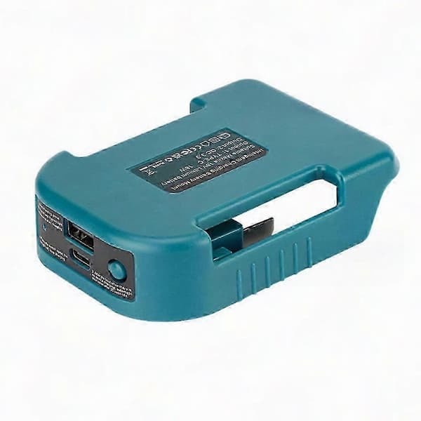 Bærbar hurtigopladeradapter til Milwaukee 18V Li-Ion batteri med USB Type-C Blue