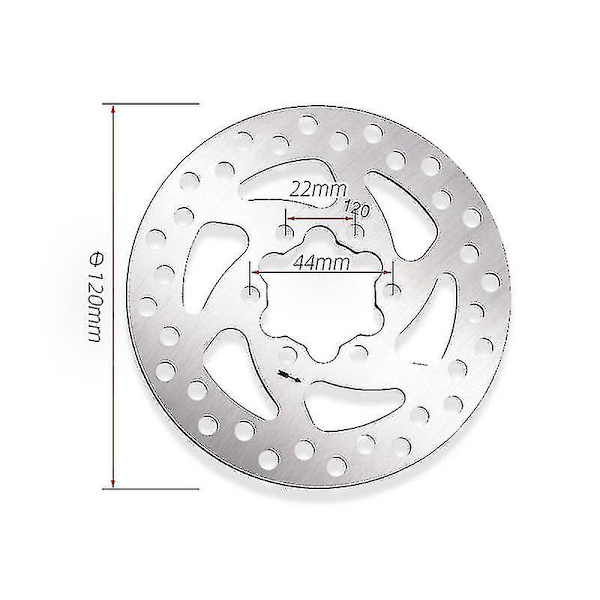 1 kpl 120 mm:n jarrulevy, jarrujen lisäosat, ruostumaton teräs, yleisjarrulevy