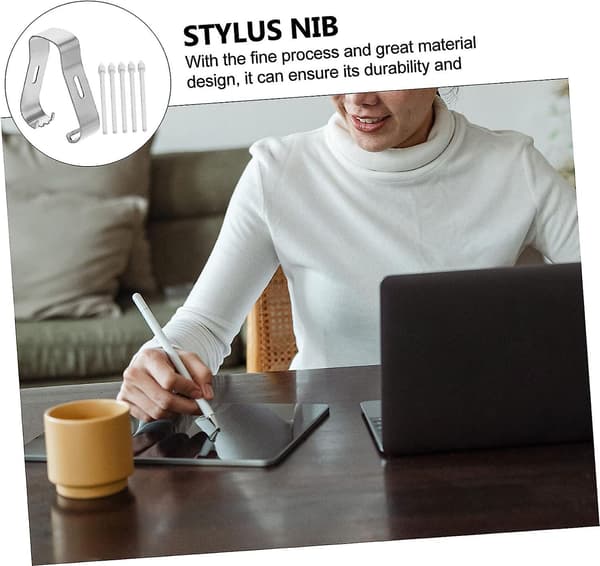2 sæt refill til stylus hvid plastik ultra spids