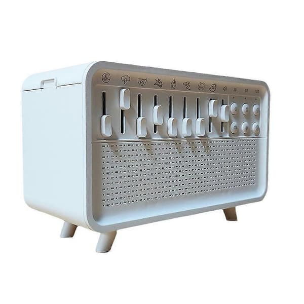 Bluetooth-højttaler Hvid Støjmaskine Diffuser Luft Aroma Diffuser Luftfugtermaskine med 8 Gruppe Naturlyd US-stik