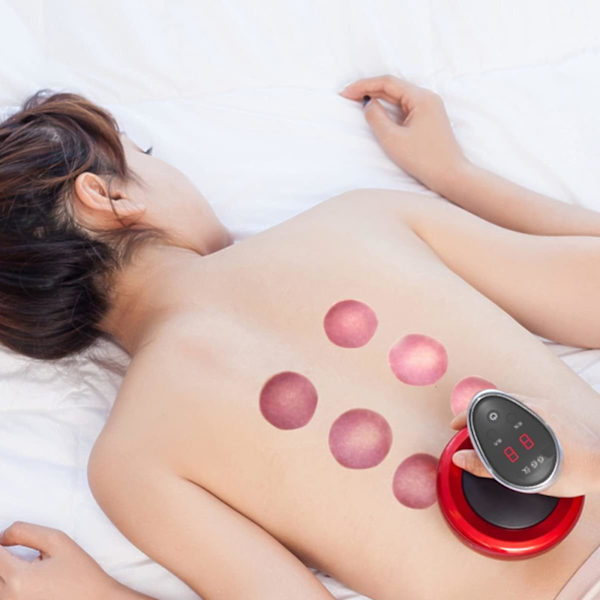 3 st Gear Muscle Machine Massage Device Bärbar och Sugande Detoxifierande Kopping Laddningsinstrument Röd Gua Massager Handhållen Sha Verktyg Kropp Kina