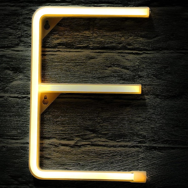 Fjärrstyrd alfanumerisk symbol Neon taklampa för festlig inredning (bokstav E)