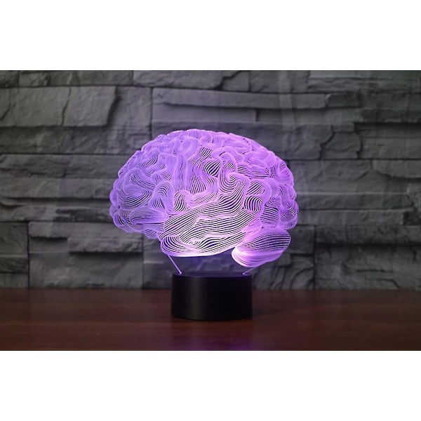 Aivot 3D Illuusio Yövalo Akryylivalo 3D Taide Aivot Malli Led Valo Värit Vaihtuvat Makuuhuoneen Yövalo Lahjat