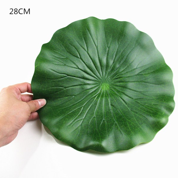 1 stk kunstige flytende lotusblader, kunstige lotusblader til hagedammer bassengdekorasjon, grønn, 11,02"