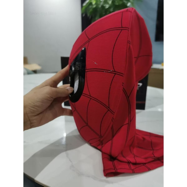 Mascara Spiderman Hodeplagg Cosplay Bevegelige Øyne Elektronisk Maske Spider Man 1:1 Fjernkontroll Elastisk