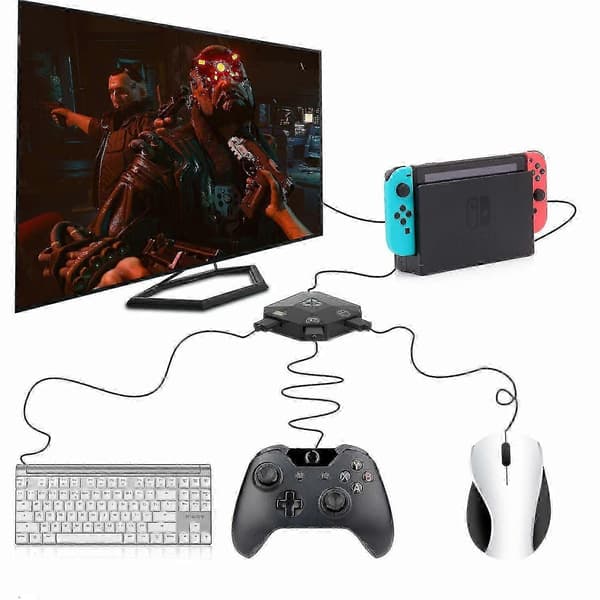Mus/tastatur-adapter Nintendo Switch, PS4, Xbox One/360, PS3