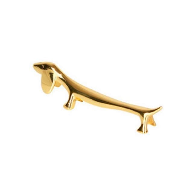Hundepindholder til spisepinde i guld