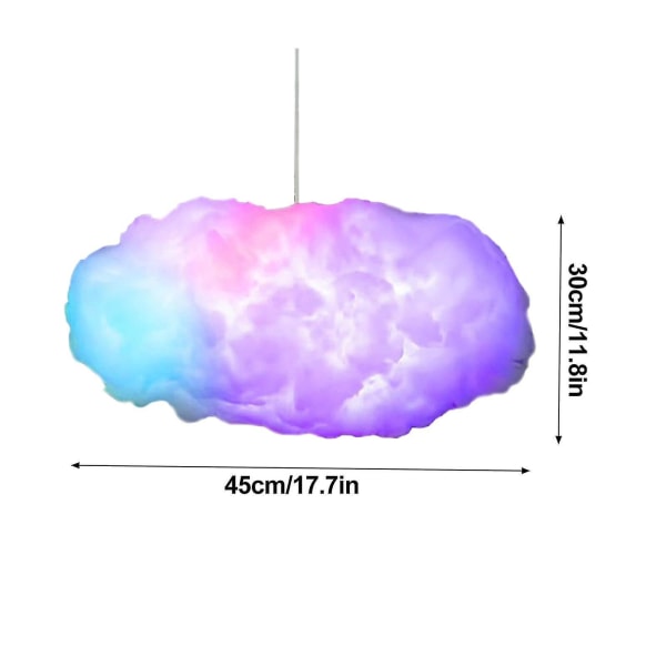 3d Cloud Lightning Cloud Lampa Musik Multi Lightning Variabelt ljus Trådlös Fjärrkontroll Sovrumslampa