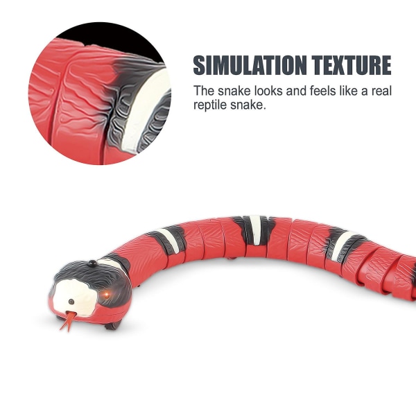 Smart Sensing Snake Toy, Interaktiva Leksaker Usb Uppladdningsbar Realistisk Simulering Elektrisk Snake Toy