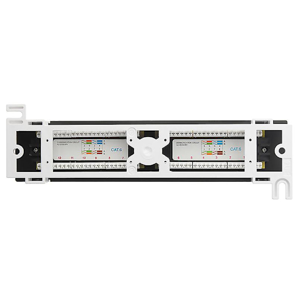 Nettverksverktøysett 12-porters Cat6 Patchpanel Rj45 Nettverksveggmontert Stativ med Overflatemontasje B