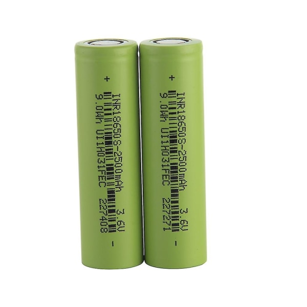 2 stk 2500mah 3c 18650 3,7v Li-ion Power Battericelle Genopladelig 7,5a Anvend Oelectric Cykel Ebike Scooter