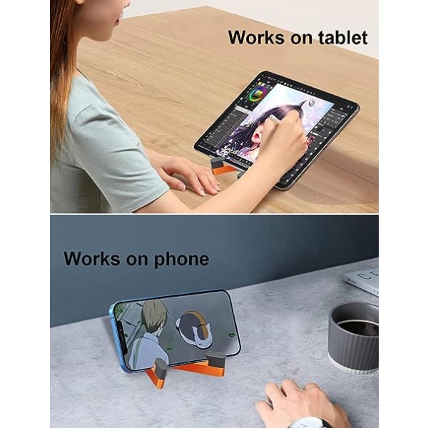 Kännykkäteline, Universal kannettava alumiiniseoksesta taitettava puhelinteline pöydälle, yhteensopiva kaikkien matkapuhelimien, iPhonen, iPad Minin, Tab kanssa
