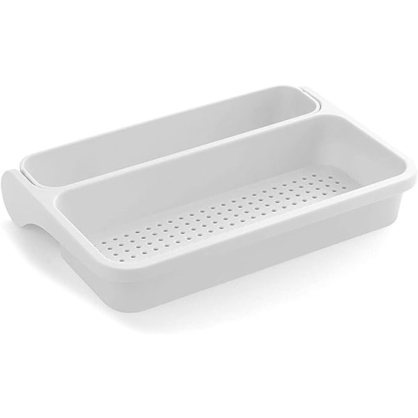 Vaskesil Kurv Foldbar Kjøkkenvask Organizer, Kjøkkensvamp Holder, Frukt Grønnsak Vask Kurv for Vask, Grønnsak Sil Kurv (Farge :