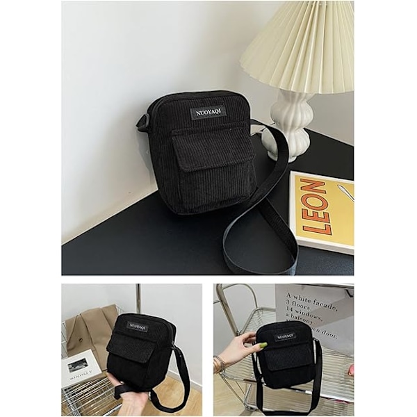 Flickor Crossbody Väskor Dam Canvas Plånböcker för Tonårsflickor Lätta Mini Plånböcker Söta Plånböcker Björntelefon