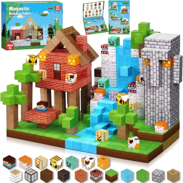 Minecraft Magnetiska Byggklossar 150-delars Förpackning