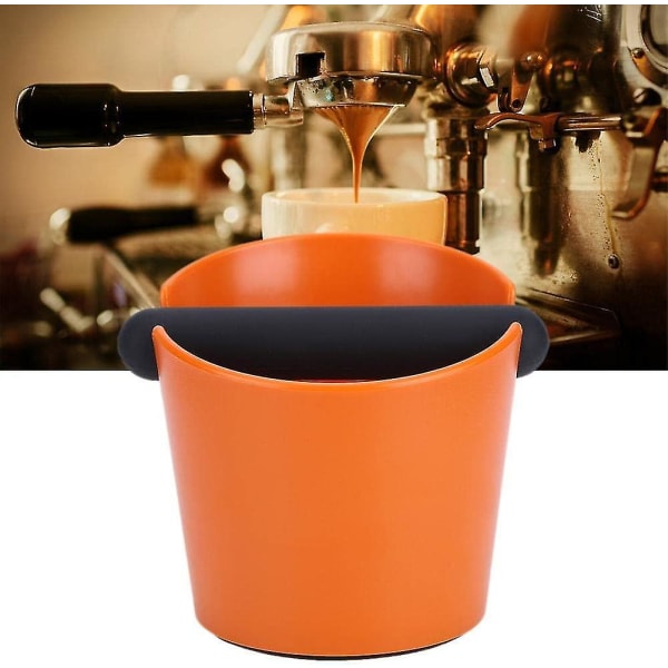 Kaffe Knock Box Espresso Grounds Bin Kaffe Sage Knock Box Kaffegrutbeholder Grind Bin Knock Out Box -d orange
