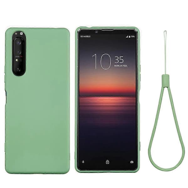 Flytande Silikonskal för Sony Xperia 5 II - Grön
