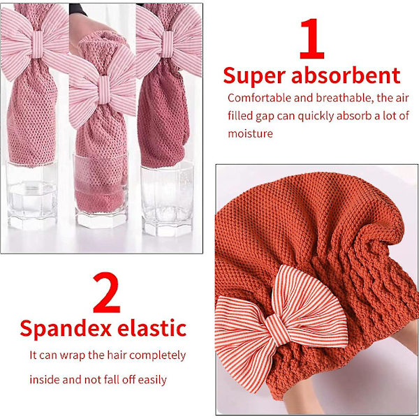 Mikrofiber Hår Turban for Rask Hårtørking