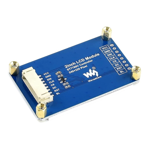 Waveshare 2Inch IPS LCD-skærm til Raspberry Pi Pico, 65K RGB-farver, 320x240 pixels, SPI-interface integreret ST7789VW-driver