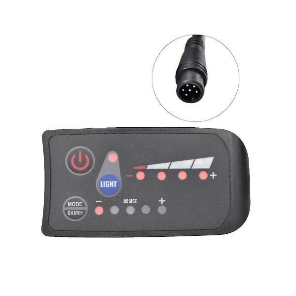 S810 E-cykelmätare LED-display 48V IP65 UART-protokoll för elcykel Elcykelmätare 6-stifts