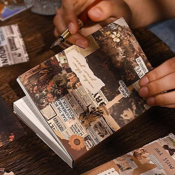 Scrapbooking Kit med 136 Dele, Bullet Journal, Vintage Scrapbooking Materialer, Æstetiske Scrapbooking-Klistermærker til Dagbog