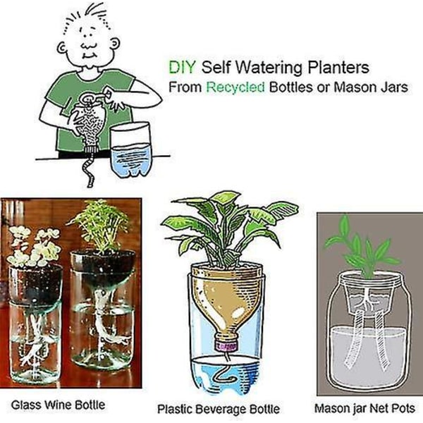 4mm Selvvandede Vægetov Vandingsreb Til Indendørs Udendørs Potteplanter Selvvandede Plantepotter DIY Potteplante Sitter Auto Dryp Vanding