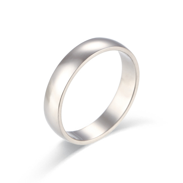 Ebelle Vandtæt Rustfrit Stål Ring 2mm 4mm 6mm Basic Style Stakbare Ringe til Mænd Kvinder 4mm Silver 52