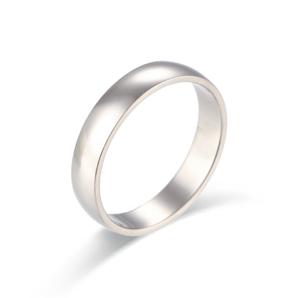 Ebelle Vandtæt Rustfrit Stål Ring 2mm 4mm 6mm Basic Style Stakbare Ringe til Mænd Kvinder 4mm Silver 54.5