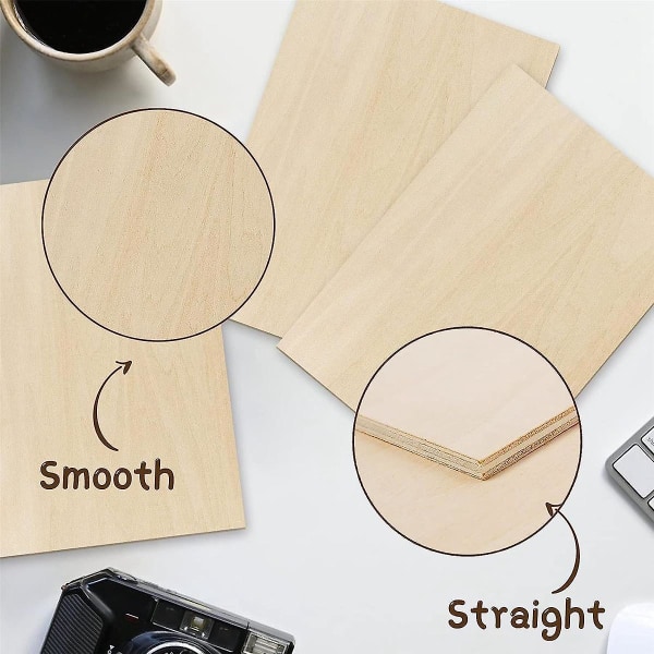10 st plywoodpaneler, A3 träpanel, fretsågsvirke för gör-det-själv-träbearbetning, laserbearbetning, modelltillverkning