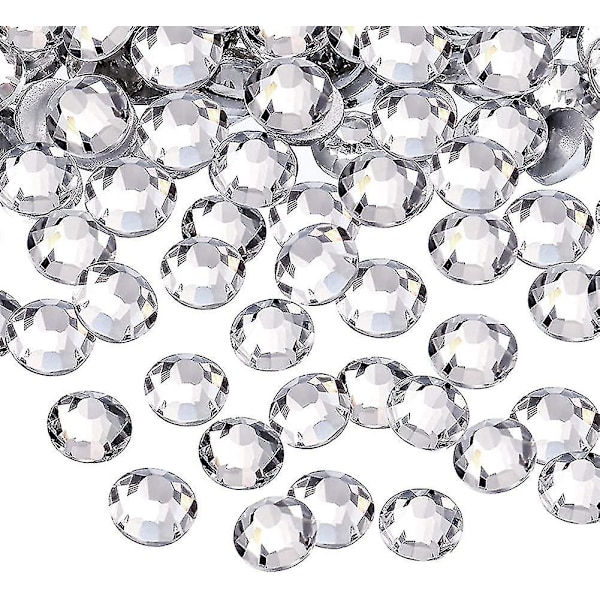 1440 kpl Kristalli Litteät Takana Kiinnitettävät Pyöreät Diamante-Helmiä, Ei Itsestään Liimautuvia