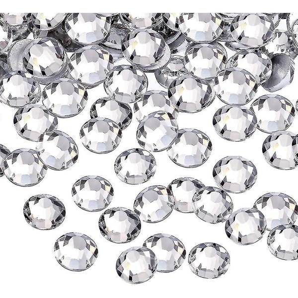1440 Pack Crystal Flat Back tekojalokivi Pyöreä Diamante Jalokivet, Ei-itseliimautuva
