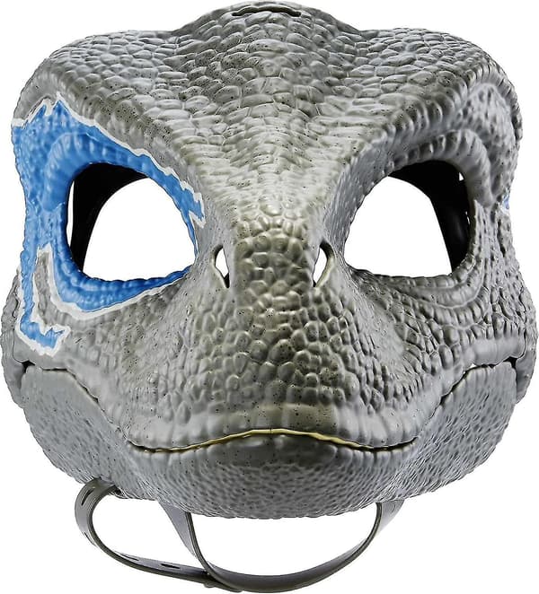 Velociraptor Blue -naamio, monivärinen (harmaa) (1 kpl)