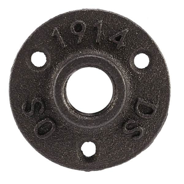 1/2 Tommer Sort Støbejern Rørfittings Gulvflans Bsp Gevind