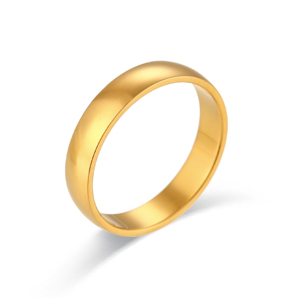 Ebelle Vandtæt Rustfrit Stål Ring 2mm 4mm 6mm Basic Style Stakbare Ringe til Mænd Kvinder 4mm Gold 62