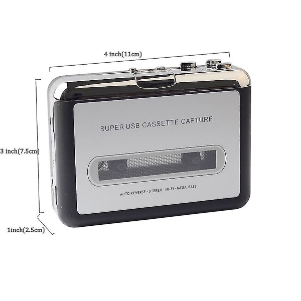 Bærbar kassetteafspiller - Konverterer kassetter til mp3-format