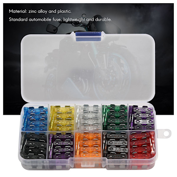 100 mekaniske sikringer 2a 3a 5a 7.5a 10a 15a 20a 25a 30a 35a til Voiture Auto