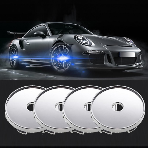 4x 60mm Racing Bilhjul Center Hub Caps Bilhjul Center Cap Støv Cover Styling