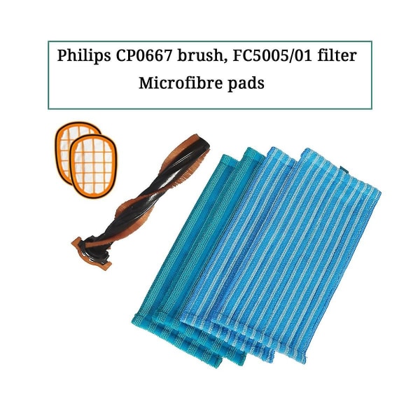 Fc5005/01 Filter Cp0667 Xv1700 Mikrofiberputer For Speedpro Max Aqua Fc6904, Xc8349, Xc8347, Xc8147, Xc8149
