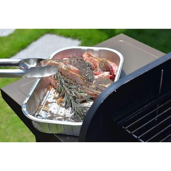 Sæt med 2 rustfrie ståltænger, madlavningstænger, grilltang, låsekøkkentænger, kraftige låsemetaltænger, perfekt til