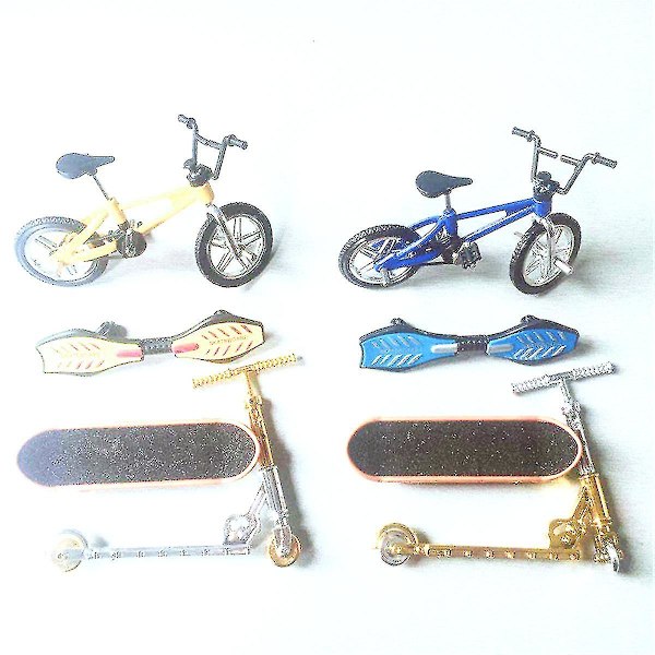 Finger Scooter Skateboard Mini Fingercykel Leksak DIY-kit Vuxna Festfavorit (Färg: 198 Set)
