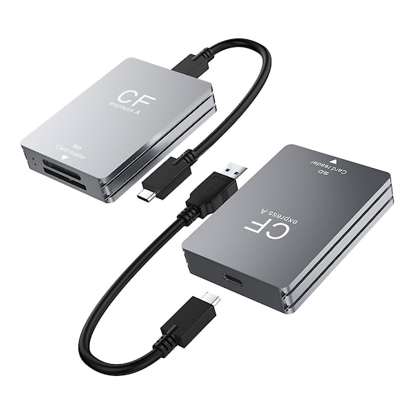 2-i-1 CFexpress Typ A SD-kortläsare USB 3.2 10 Gbps Minneskortläsare CFexpress Kortläsare Adap