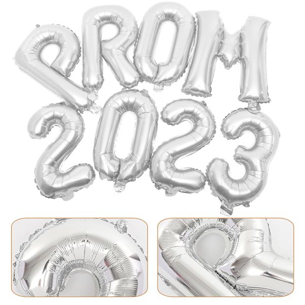 1 Set Examenballonger 2023 Aluminiumfolie Ballonger Dekorativa Balonger för Balen 2023