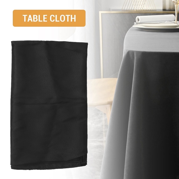 2 stk. svart duk, rektangulær 6 fot duk - flekk- og rynkebestandig vaskbar polyester