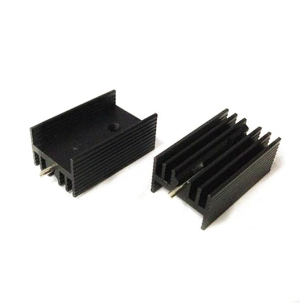 20x 21x15x11mm sort aluminium køleplade til To-220 Mosfet transistorer