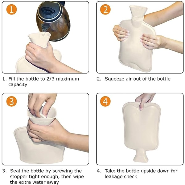 2-pack gummi varmvattenflaska med cover 2L, varmvattenpåse för fotvärmare Smärtlindring Varm kall terapi Kramper, tecknad uggla
