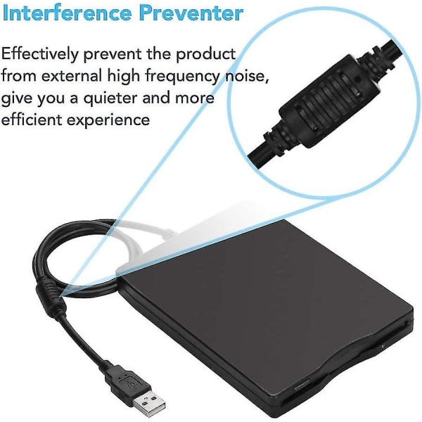 USB-levyasema, Ulkoinen USB-levyasema 1,44 Mt Ohut Plug and Play FDD-asema PC:lle Windows
