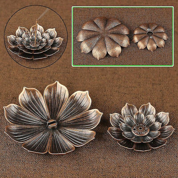 6 Huller Legering Pind H Plade Buddhisme Spole Lotus Røgelse /