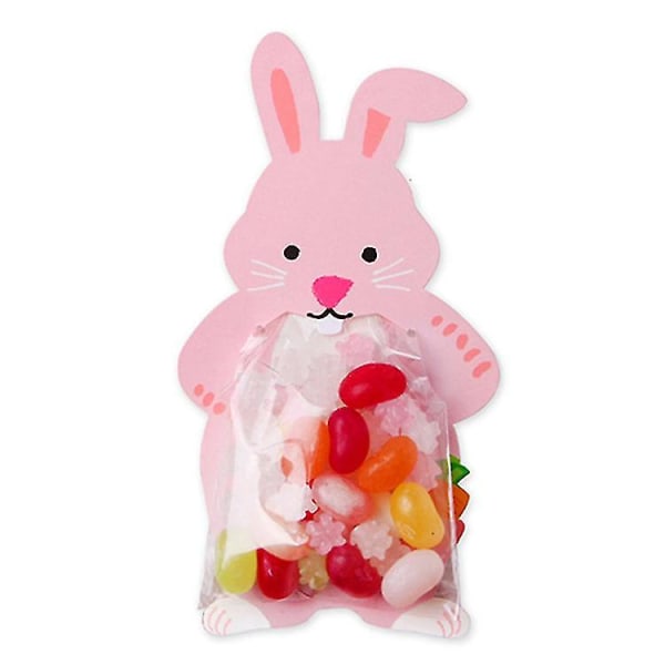 Pääsiäispupu karkkilaukku onnittelukorteilla Pääsiäispupu-porkkana-karkkikassi 20kpl