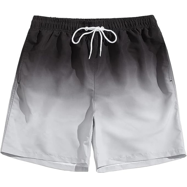 Herrbadbyxor korta badkläder med meshfoder badshorts