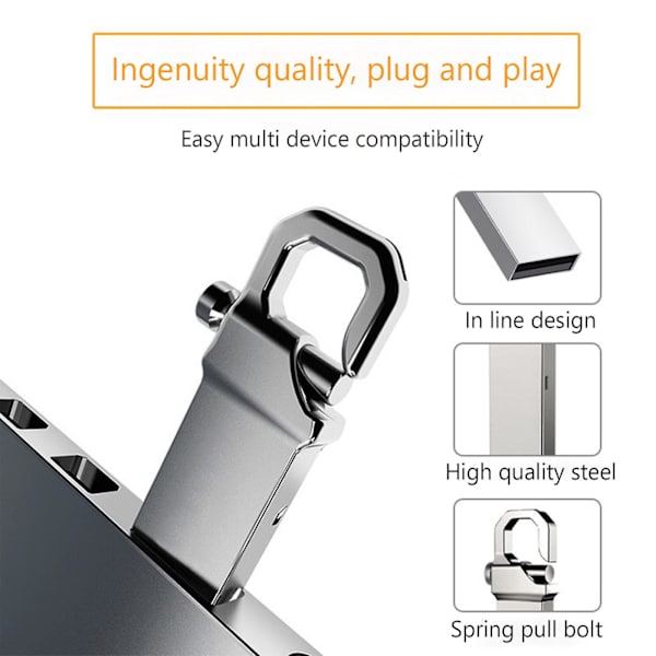 USB-minne 32 GB Flash-enhet Metall Tummenhet 32 GB USB 2.0 Minnespinne 32G USB-minne
